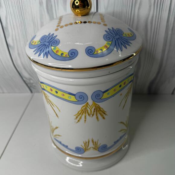 Lenox Carousel Horse Handpainted Porcelain Lidded Canister Flour 1995 Vintage - Picture 3 of 8